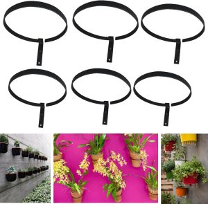 kit 6 Suportes para vaso de flor parede 19cm dianetro com parafusos