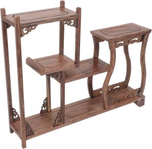 Prateleira de madeira antiga prateleira de mesa independente de madeira pequena estante organizadora de mesa rack de exibição para escritório em casa dormitório