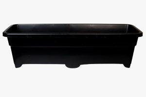 kit com 10 Jardineiras floreira plasticas resistentes de 47 cm cor Preto para jardim horta temperos