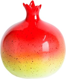 Wswqop Vaso de flores em formato de romã, vaso decorativo de flores, arranjo floral, suporte de planta, vaso de botão para estante, sala de estar, L