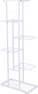 Tomshin Prateleira de exibição de 6 camadas para vasos de flores, suporte para plantas, escada para vasos de plantas, estante de armazenamento resistente para vasos de plantas
