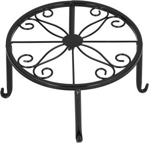 Estante de flores, suporte para plantas de piso para sala de estar com varanda(Preto)