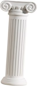 ＫＬＫＣＭＳ Ornamentos de suporte de vaso de estátua de resina, mesa minimalista, coluna grega, vaso de flores, pilar romano, suporte de planta para estante, casa