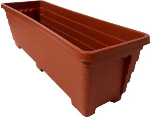 Vaso Floreira para Plantas Flores Jardineira para Horta (60cm, Terracota)