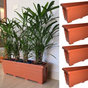 Kit Vasos Jardineira para Plantas Grande Terracota Floreira (5, 40cm)