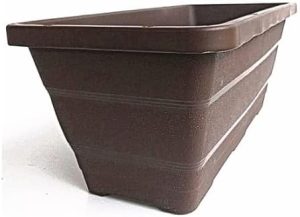 KIT 5 Jardineira Floreira Grande Retangular Texturizado Para Plantas Solo ou Suspensas 10L (Tabaco)