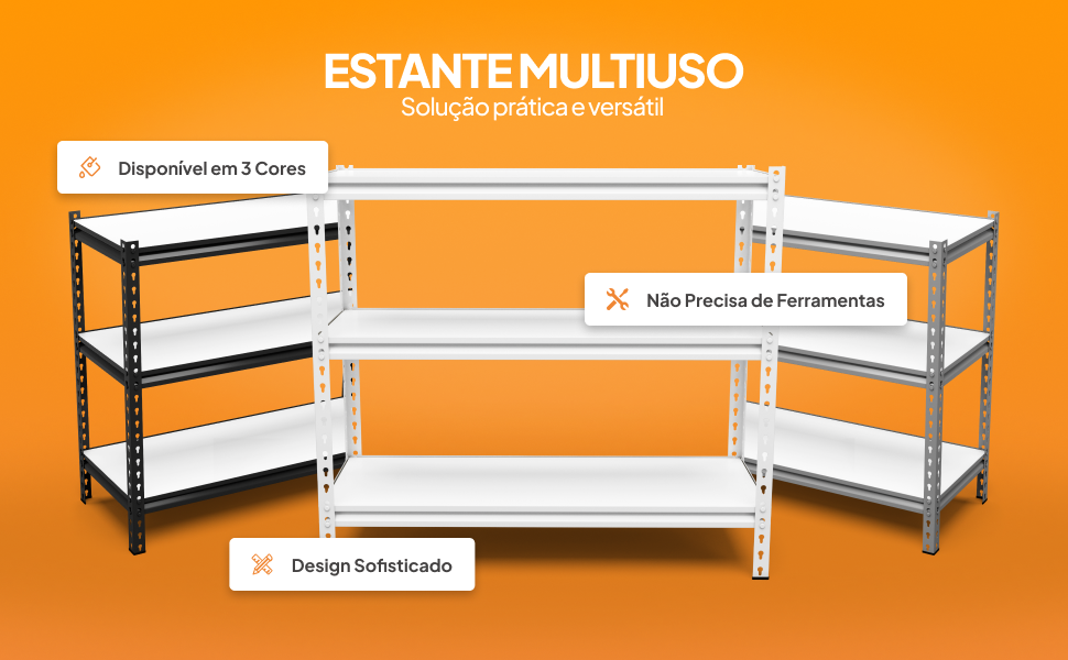 Estante, Prateleira, Prateleira de MDF, Organizadora, Estante Multiuso, sem parafuso, não fica bamba
