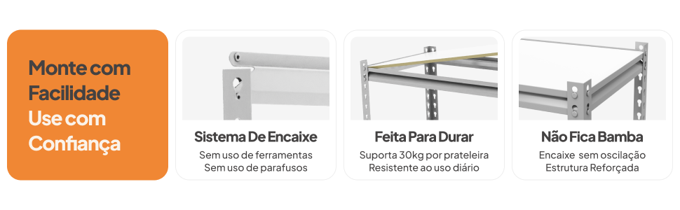 Estante, Prateleira, Prateleira de MDF, Organizadora, Estante Multiuso, sem parafuso, não fica bamba