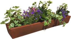 Jardineira Para Plantas 80cm Floreira De Polietileno Marrom