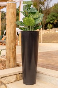 Vaso De Planta Para Flores Coluna Ibiza Marmorizada Jardim