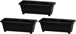 3 Vasos Jardineira Floreira Plasnew Média 3,5 Litros 36cm