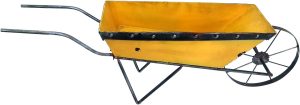 Floreira Carrinho De Mão Metal Amarelo 78cm Vs Amarelo