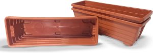 Vaso Jardineira plástico planta cerâmica 14 lts 60cm 2und