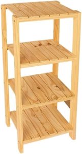 Floreira para plantas Estante Multiuso com 4 Prateleiras de Madeira 40x40