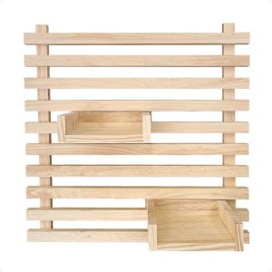 Jardim Vertical Painel Madeira Floreira Horta Treliça Modular (Suporte para vaso da floreira)