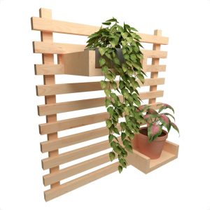 Painel de Madeira Floreira Modular Suporte Parede Suspenso Jardim Vertical Horta