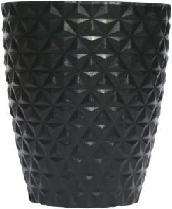 Vaso Polietileno Para Plantas Jardim Coluna Redonda Diamante N2 (Preto)