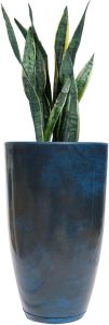 Vaso para Plantas em Polietileno Marmorizado Liso Premium Tamanhos N 2 (AZUL)