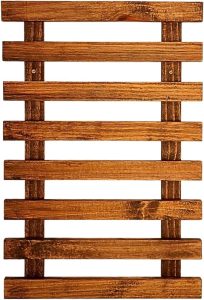 Jardim Vertical Painel Modulado Treliça de Madeira Maciça COR:IPE