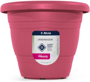 Vaso Plástico para Jardim de 13 cm, Pincéis Atlas, Cor Bordo