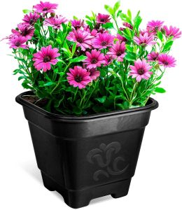 Vaso de Plantas Quadrado Grande 30x30x29 Preto 25295 Arqplast