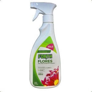 Fertilizante Forth Flores Líquido, Pronto Uso, Floração, Fertilizante Orgânico, NPK (Nitrogênio, Fósforo, Potássio), 9 Micronutrientes, Nutrição Completa, 500ml