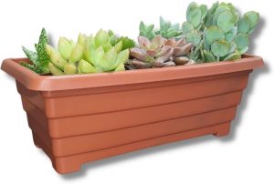 Vaso Floreira para Plantas Flores Jardineira para Horta (20cm, Terracota)