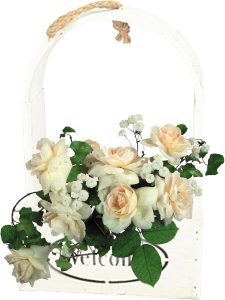 Caixa de floreira de madeira - Plantador de suculentas de vaso de flor vintage,Vaso de flores suspenso com alça, ornamento de jardim de pátio, floreira decorativa Littryee