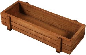 MOUMOUTEN Vaso De Flores De Madeira Retangular, Plantador De Plantas Suculentas Canteiros De Jardim Suspensos Ao Ar Livre, Recipiente Para Plantas De Madeira, Para Vegetais, Plantas De Flores, Ervas