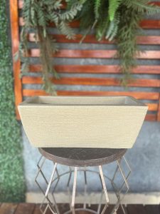 KIT 03 VASOS POLIETILENO JARDINEIRA DECORATIVAS P/PLANTAS E JARDINS (Bege)