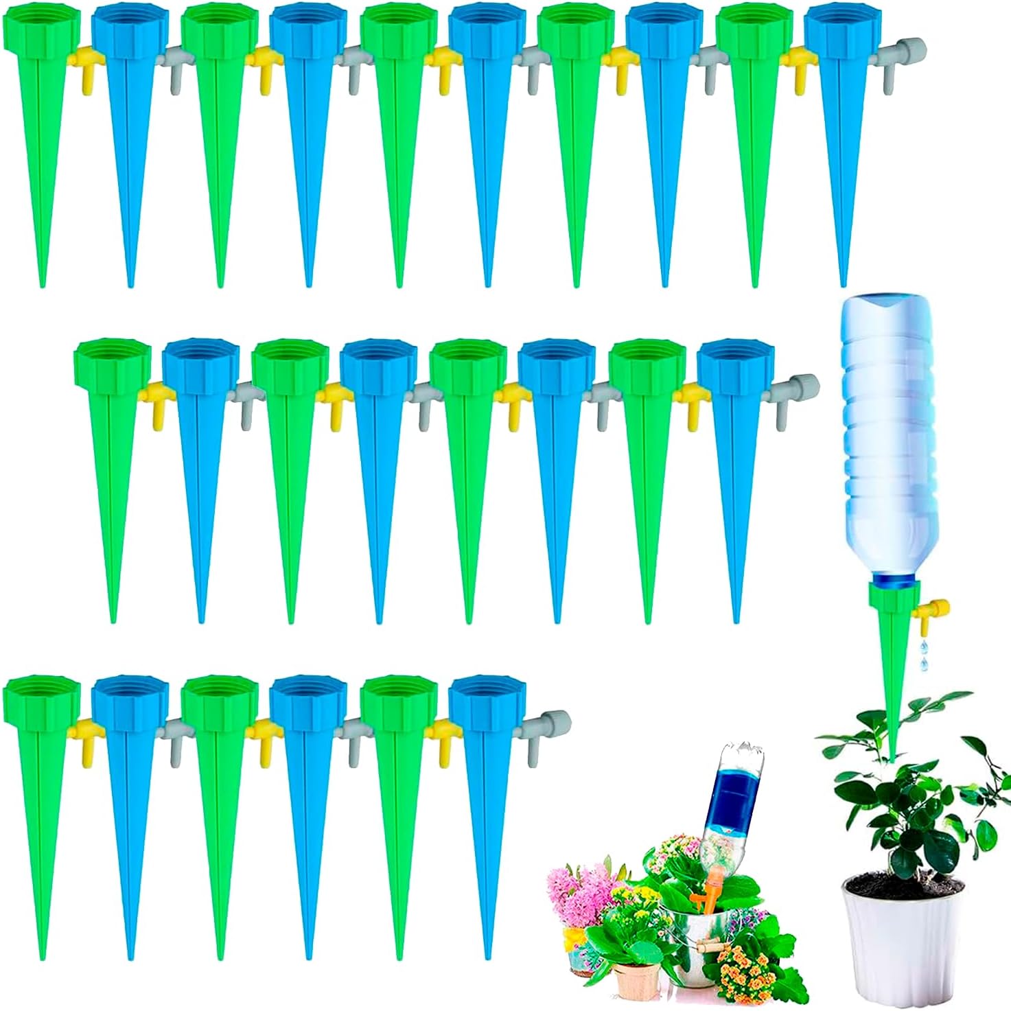 24 Gotejador Bico Automático Acoplável Garrafa Irrigação Regulavel Vasos Plantas Jardim Aspersão Gotejamento 1 24 Gotejador Bico Automatico Acoplavel Garrafa Irrigacao Regulavel Vasos Plantas