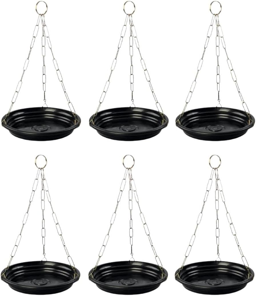 6 Kit Suspenso Suporte Para Pendurar Vaso E Planta Grande Na Parede - Prato 23cm + Corrente 64cm 1 6 Kit Suspenso Suporte Para Pendurar Vaso E Planta Grande