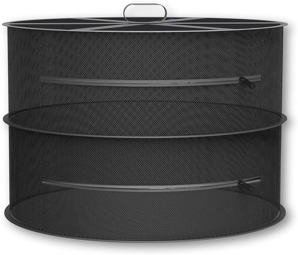 AC Infinity Estante de secagem de ervas, rede de malha suspensa de 2 camadas para plantas, sementes e brotos, 45,7 cm de diâmetro para armários hidropônicos de barracas de cultivo 1 AC Infinity Estante de secagem de ervas rede de malha