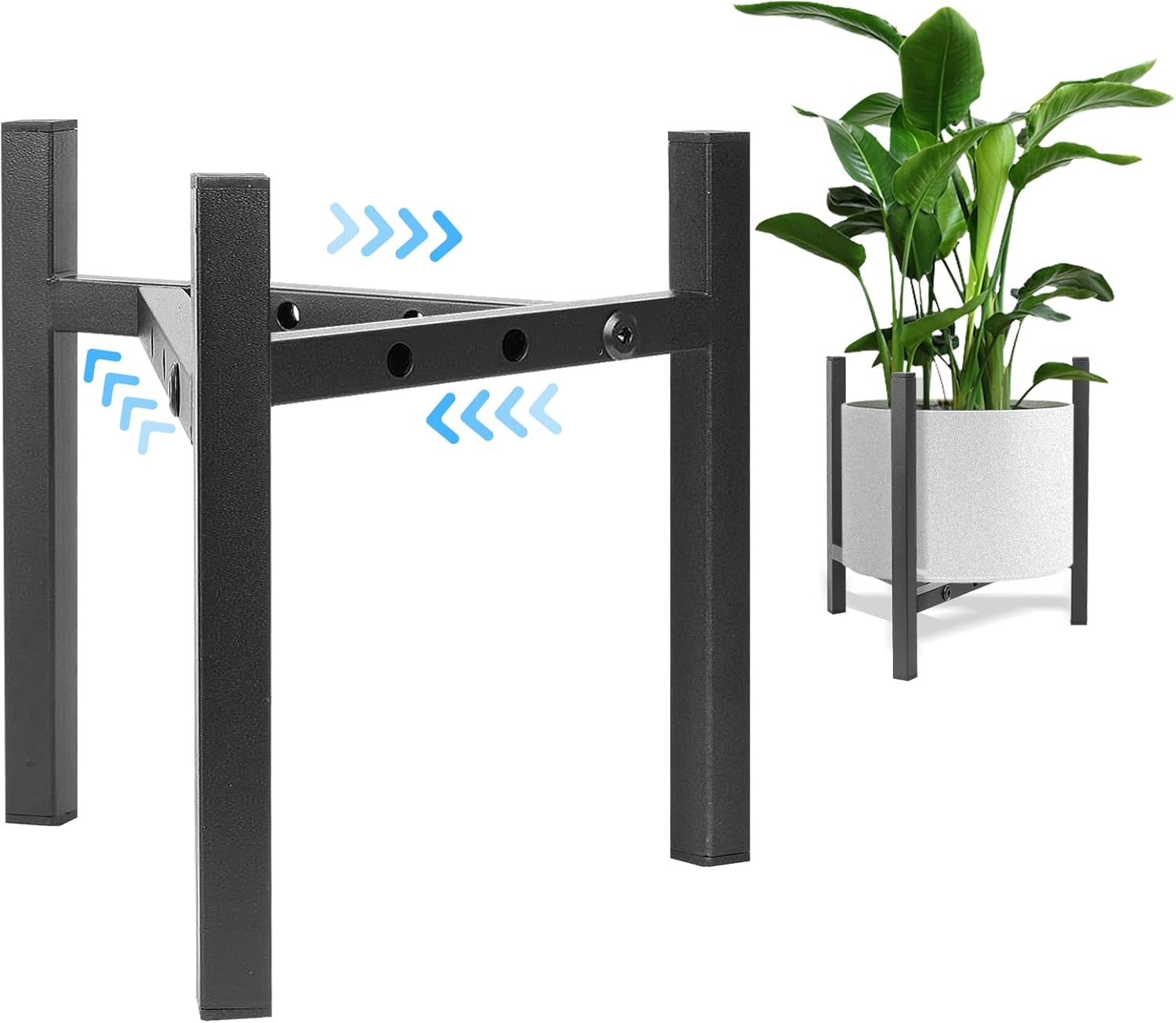 Airpark Suporte para Plantas Interno Ajustável, Suporte para Plantas Moderno de Metal, Suporte para Vasos de Plantas Estável E Resistente, Suporte para Flores, Canto Interno E Externo, Adequado para V 1 Airpark Suporte para Plantas Interno Ajustavel Suporte para Plantas Moderno