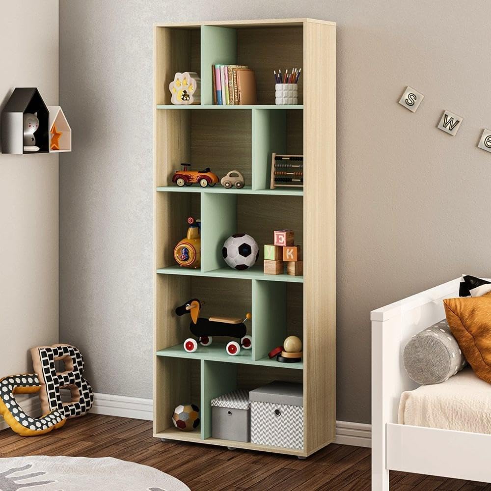 Estante Infantil 10 Nichos Legno Salinas/Verde Bellagio 1 Estante Infantil 10 Nichos Legno SalinasVerde Bellagio