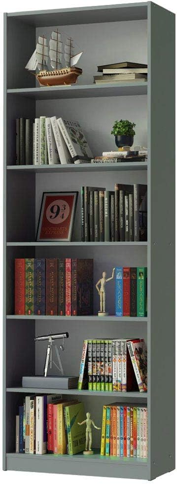 Estante Livreiro Madesa 6908 com 6 Nichos - Cinza 1 Estante Livreiro Madesa 6908 com 6 Nichos Cinza
