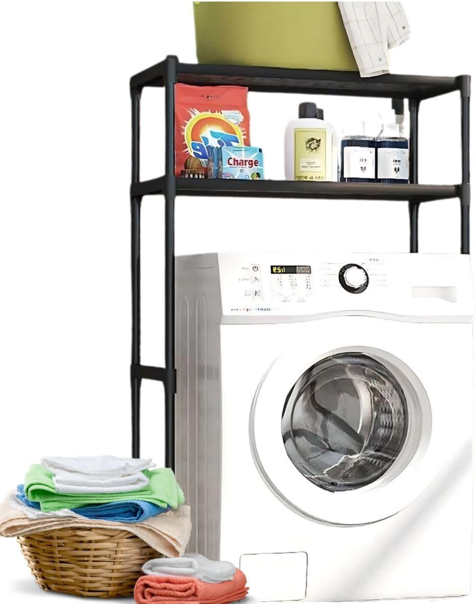 Estante Organizadora Lavanderia 2 Andares Prateleiras Metal Plástico 1 Estante Organizadora Lavanderia 2 Andares Prateleiras Metal Plastico