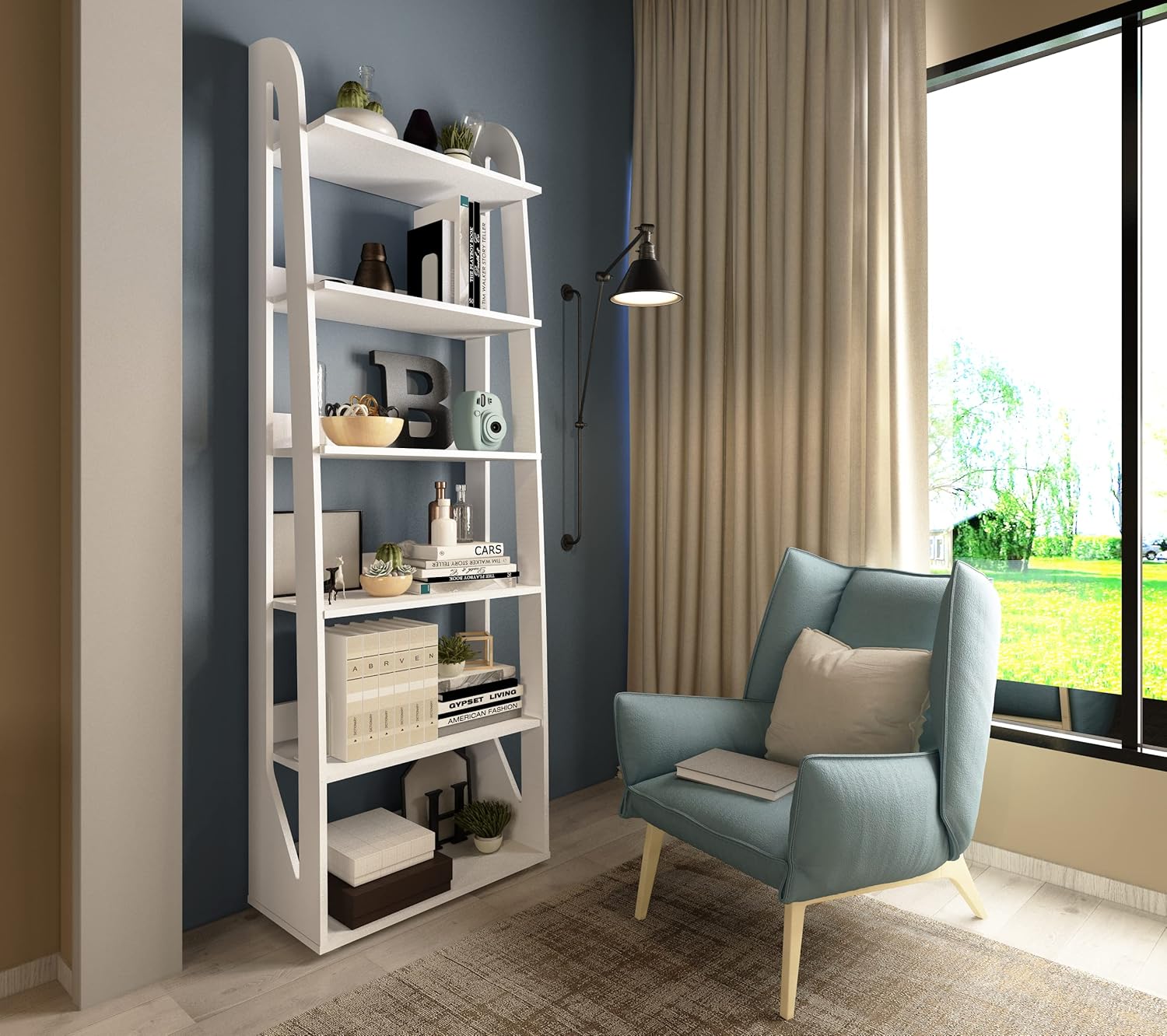 Estante Organizadora com 5 prateleiras FLORIPA cor Branco - Artely 1 Estante Organizadora com 5 prateleiras FLORIPA cor Branco Artely