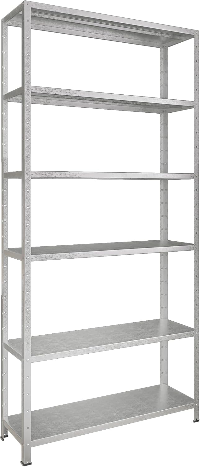Estante/Armario De Aço Cinza 90cm 6 Bandejas Suporta 120kg 1 EstanteArmario De Aco Cinza 90cm 6 Bandejas Suporta 120kg