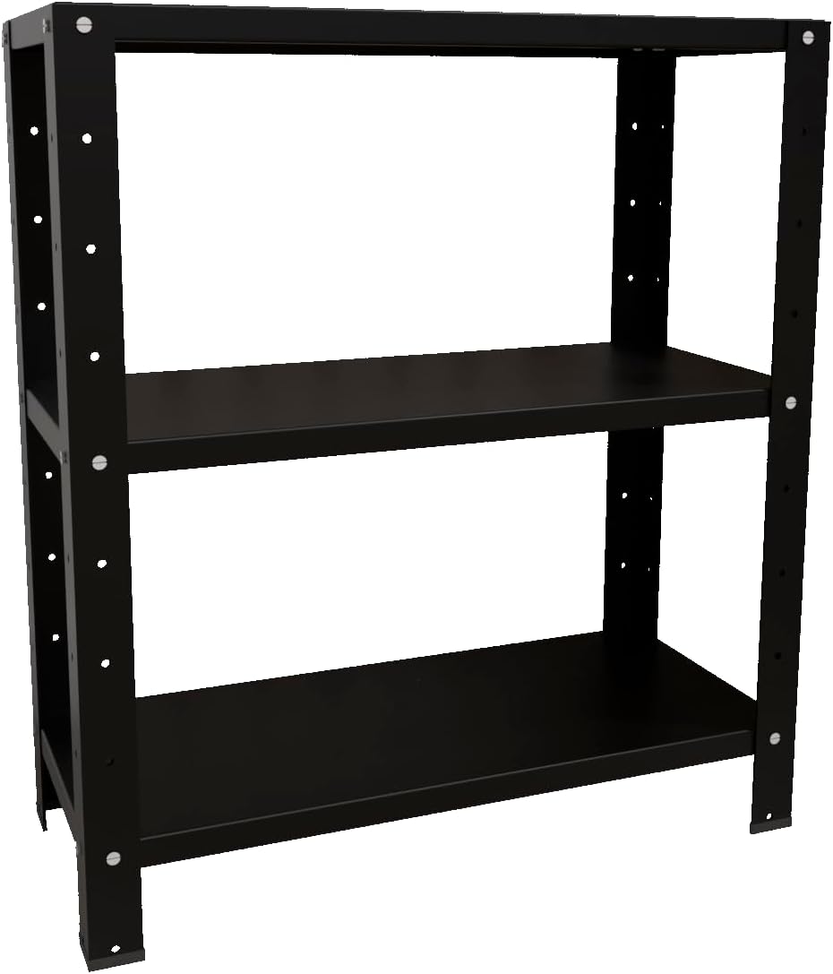Estante/Armario De Aço Reforçado 60cm 3 Bandejas Preta 1 EstanteArmario De Aco Reforcado 60cm 3 Bandejas Preta