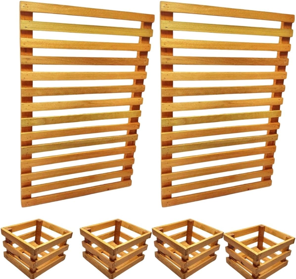 Jardim Vertical Madeira 60 x 40 2 Unid + 4 Cachepots 1 Jardim Vertical Madeira 60 x 40 2 Unid 4