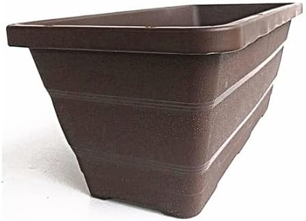 KIT 5 Jardineira Floreira Grande Retangular Texturizado Para Plantas Solo ou Suspensas 10L (Tabaco) 1 KIT 5 Jardineira Floreira Grande Retangular Texturizado Para Plantas Solo