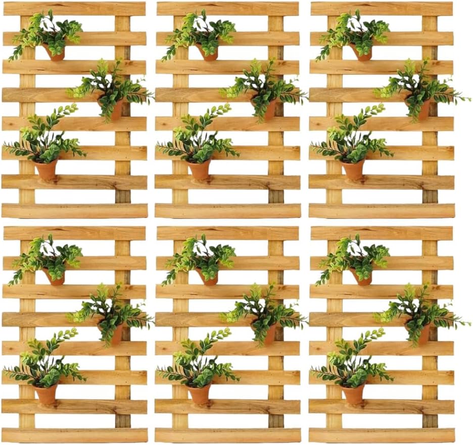 Kit 6 Pcs Treliça De Madeira Painel Jardim Vertical Floreira Reforçado 1 Kit 6 Pcs Trelica De Madeira Painel Jardim Vertical Floreira