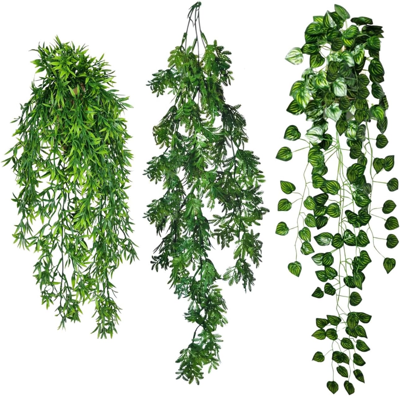 Kit 6 Planta Artificial Mix Folhagem Pendente Decoração para Vaso Trepadeira Permanente 1 Kit 6 Planta Artificial Mix Folhagem Pendente Decoracao para Vaso