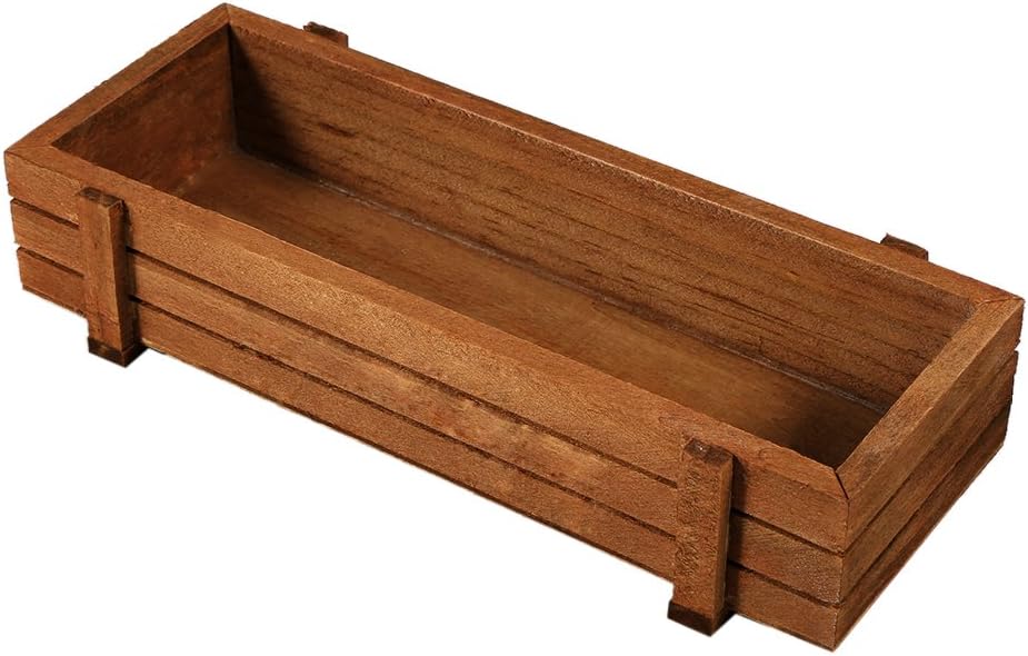 MOUMOUTEN Vaso De Flores De Madeira Retangular, Plantador De Plantas Suculentas Canteiros De Jardim Suspensos Ao Ar Livre, Recipiente Para Plantas De Madeira, Para Vegetais, Plantas De Flores, Ervas 1 MOUMOUTEN Vaso De Flores De Madeira Retangular Plantador De Plantas