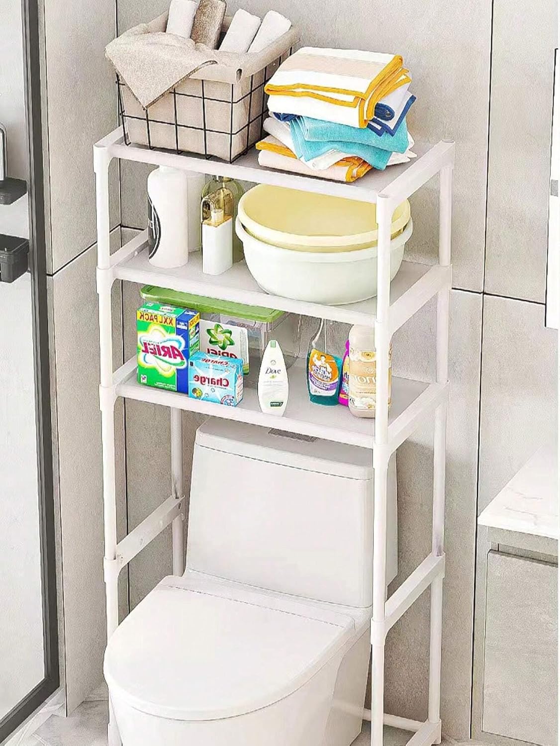Rack Estante Organizador de Produtos Para Materiais Para Lavanderia ou