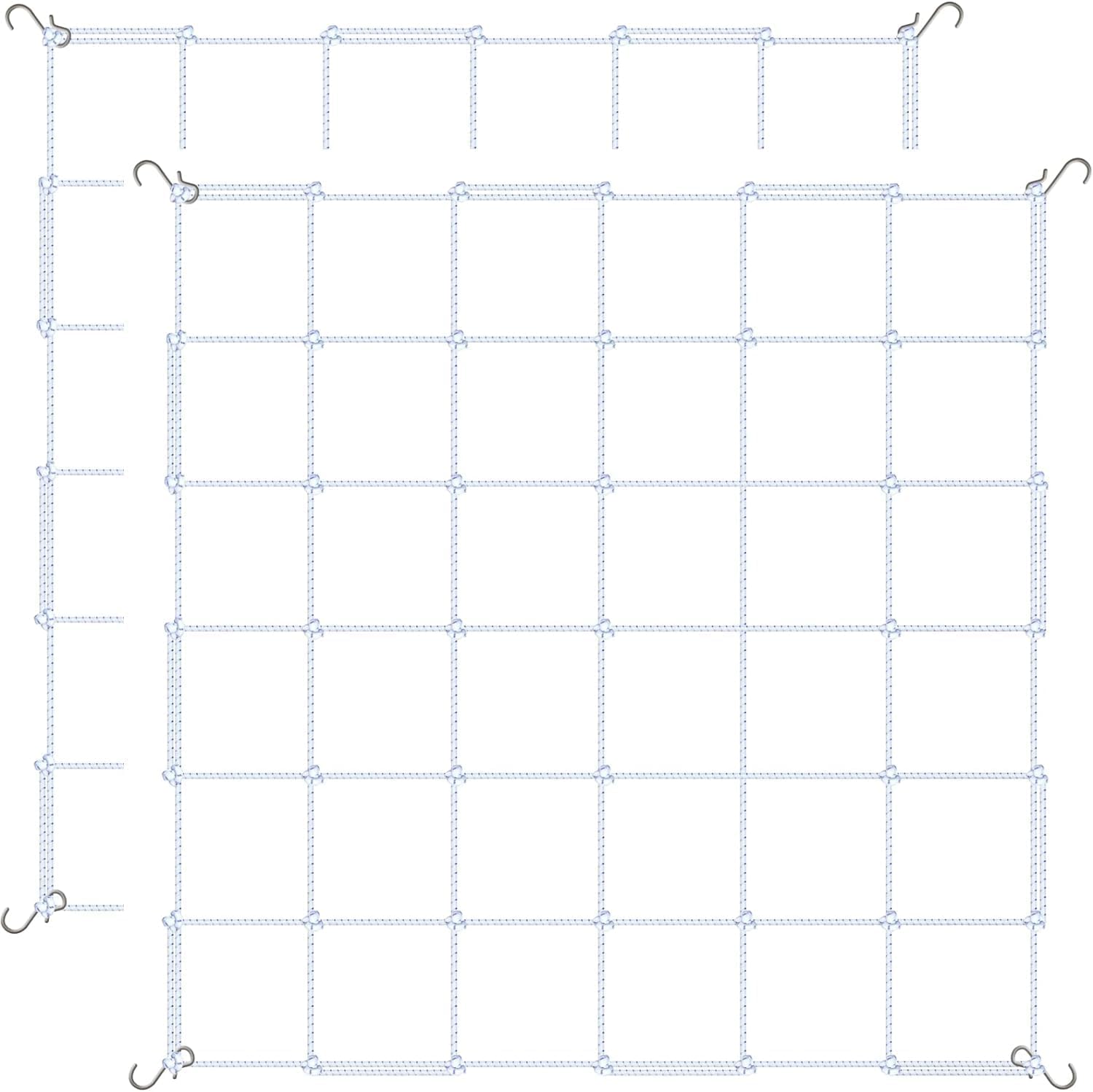 Simple Deluxe Rede de treliça elástica para 10 x 10 cm, planta elástica resistente com ganchos, suporte hidropônico flexÃvel para barraca de cultivo, jardinagem, plantas trepadeiras, pacote com 2, 1 Simple Deluxe Rede de trelica elastica para 10 x 10