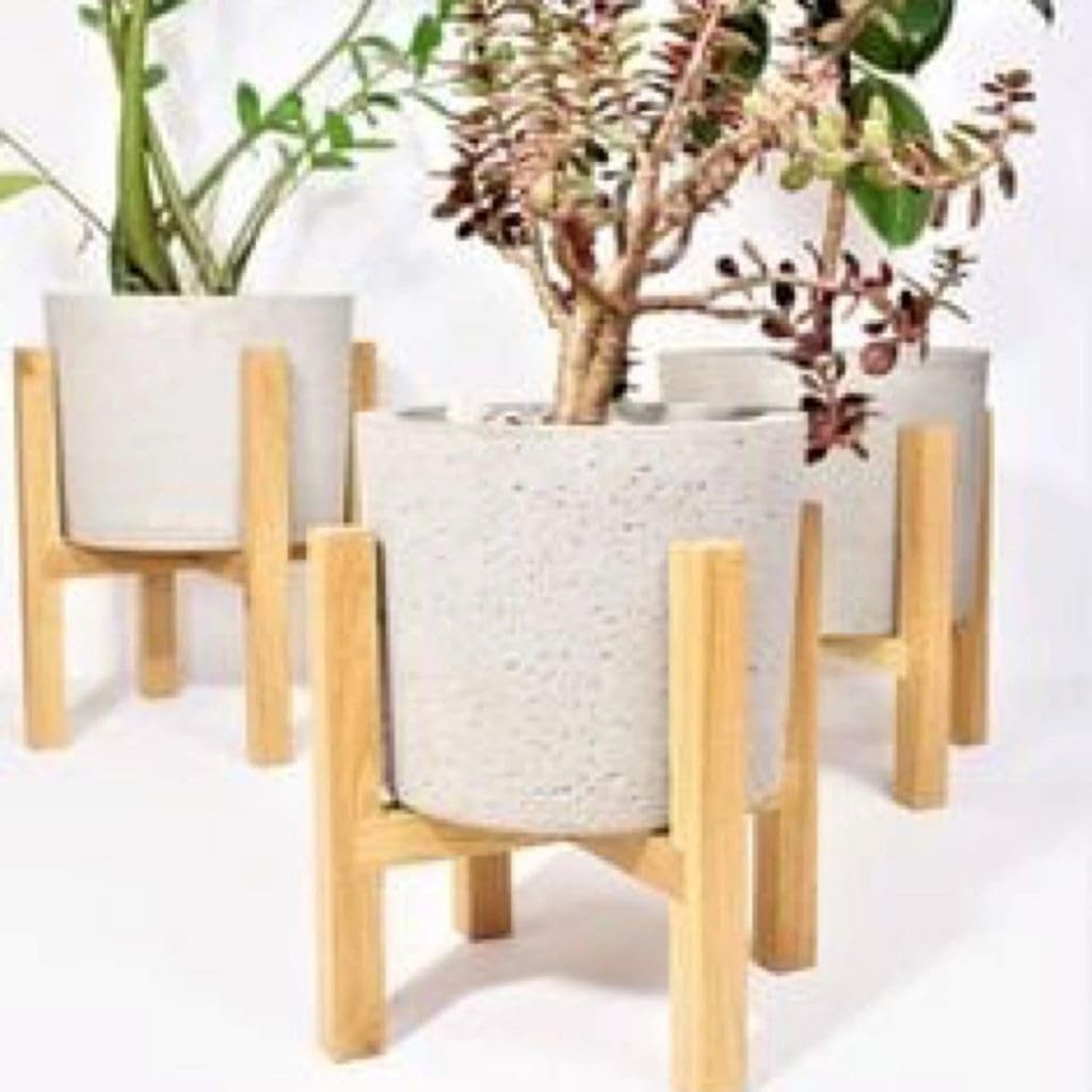 Suporte Cachepot de Chão em madeira para Vaso de Plantas(P) 1 Suporte Cachepot de Chao em madeira para Vaso de PlantasP