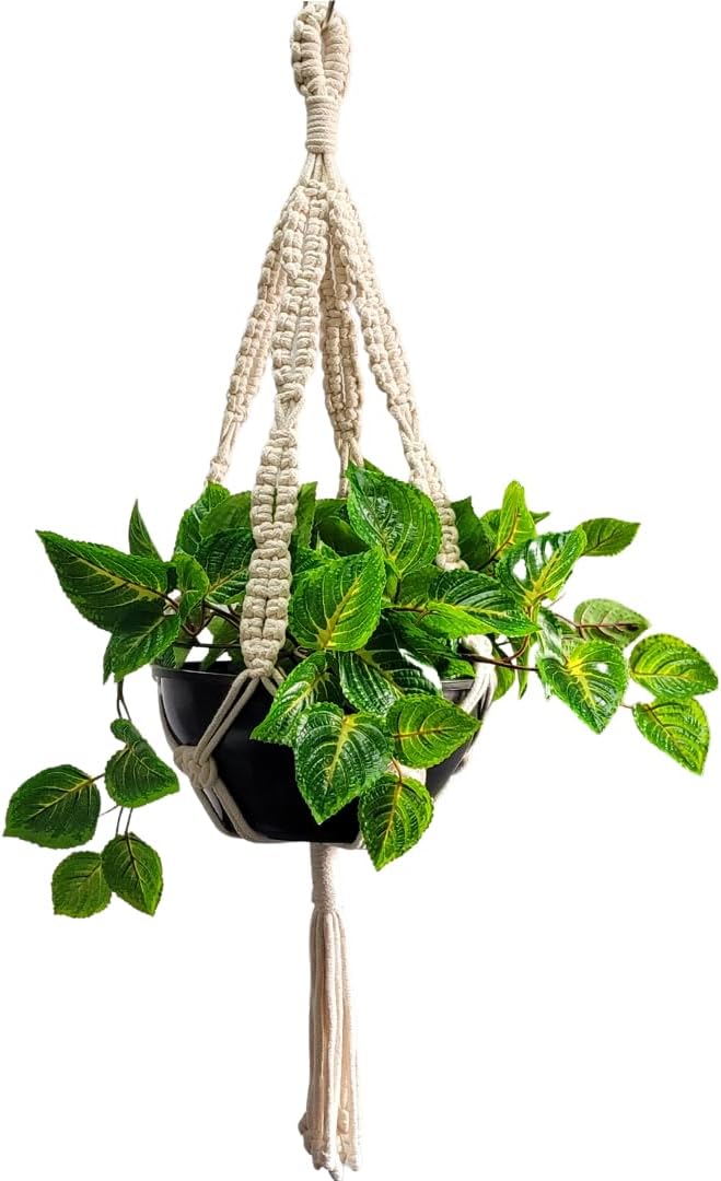 Suporte de Plantas em Macramê - Pendente Vasos Cachepots - Modelo MASC-G 1 Suporte de Plantas em Macrame Pendente Vasos Cachepots