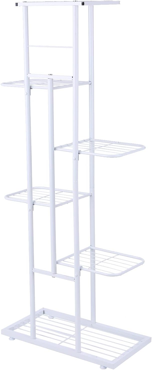Tomshin Prateleira de exibição de 6 camadas para vasos de flores, suporte para plantas, escada para vasos de plantas, estante de armazenamento resistente para vasos de plantas 1 Tomshin Prateleira de exibicao de 6 camadas para vasos de